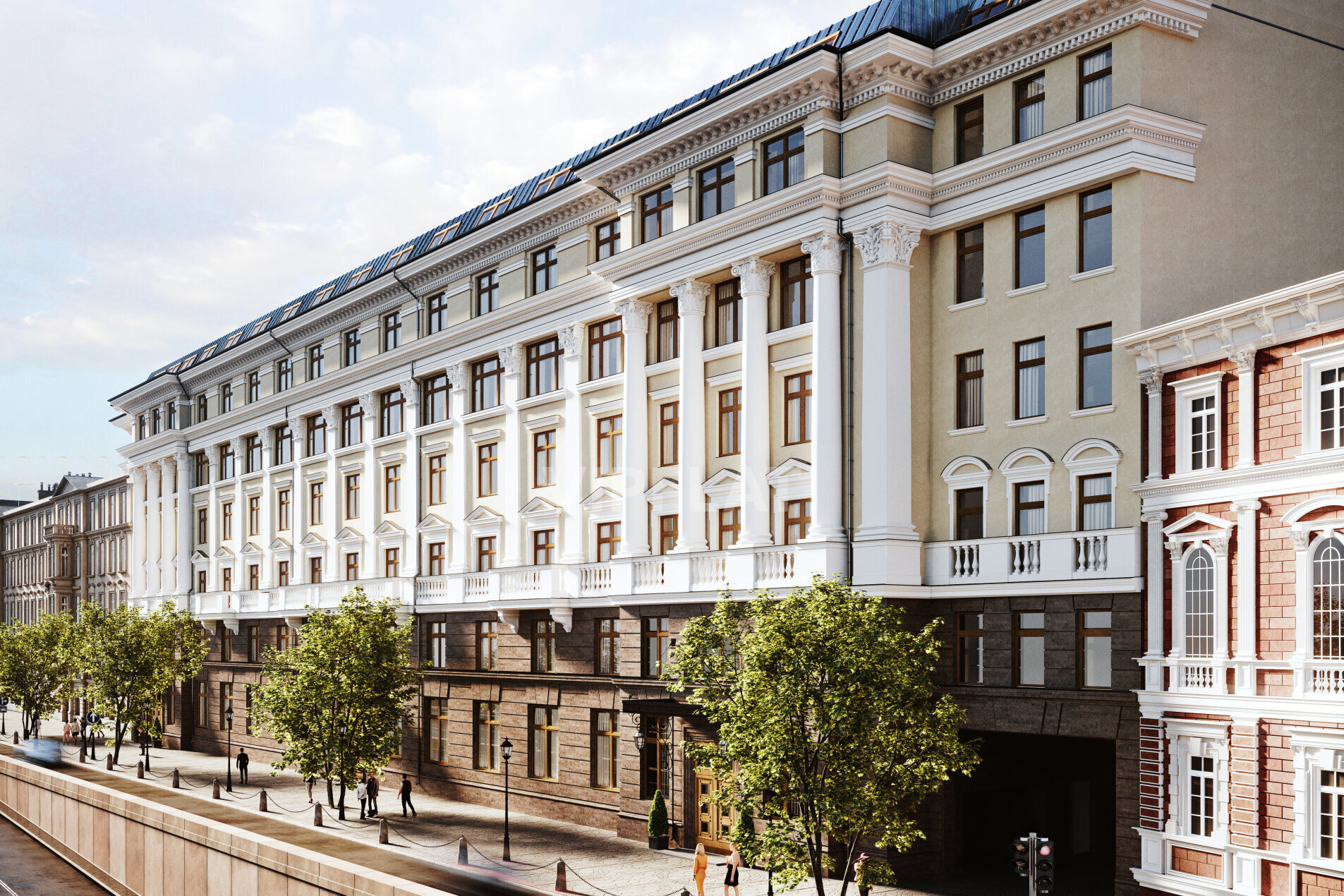 Фасад в классическом стиле Продажа квартиры 136.7м² 'Приоритет' Воскресенская наб., 32А Фасад в классическом стиле Продажа квартиры 136.7м² 'Приоритет' Воскресенская наб., 32А