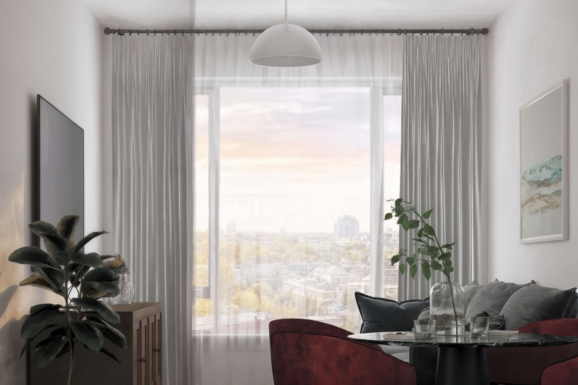 Гостиная Продажа квартиры 73м² 'Большая Охта' Партизанская ул., 5