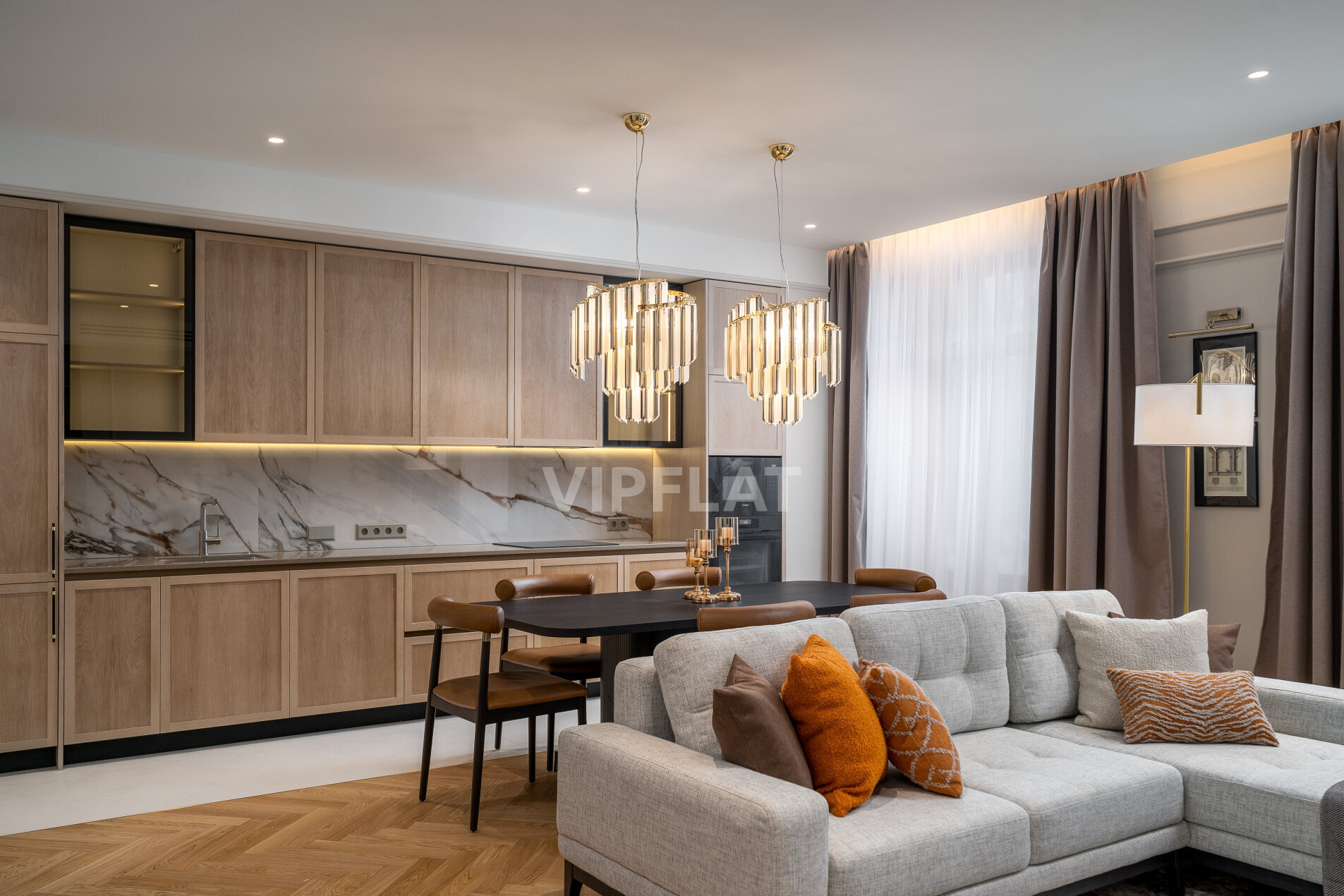 Просторная кухня-гостиная для семейных встреч Продажа квартиры 132.3м² 'Neva Hаus' Петровский пр., 9-11 Просторная кухня-гостиная для семейных встреч Продажа квартиры 132.3м² 'Neva Hаus' Петровский пр., 9-11