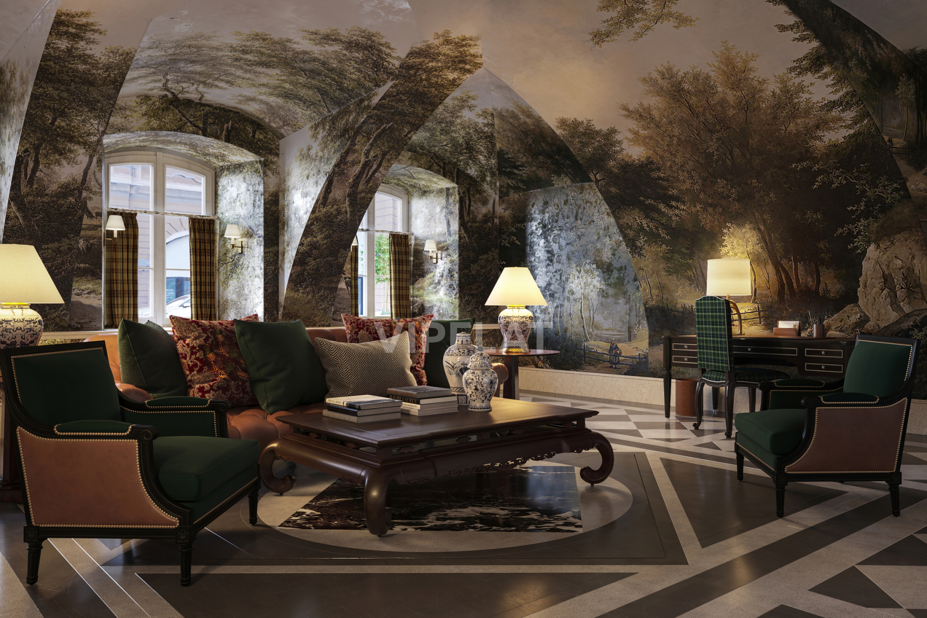 Великолепное лобби Продажа резиденции 64.2м² 'CHEVAL COURT' Конюшенная пл., 2