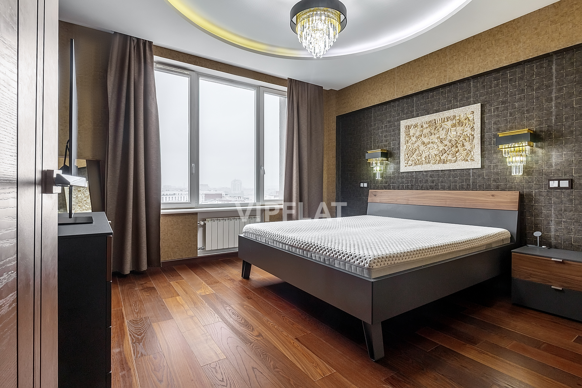 Элегантная спальня Продажа квартиры 189м² 'Александрия' Новгородская ул., 23 Элегантная спальня Продажа квартиры 189м² 'Александрия' Новгородская ул., 23