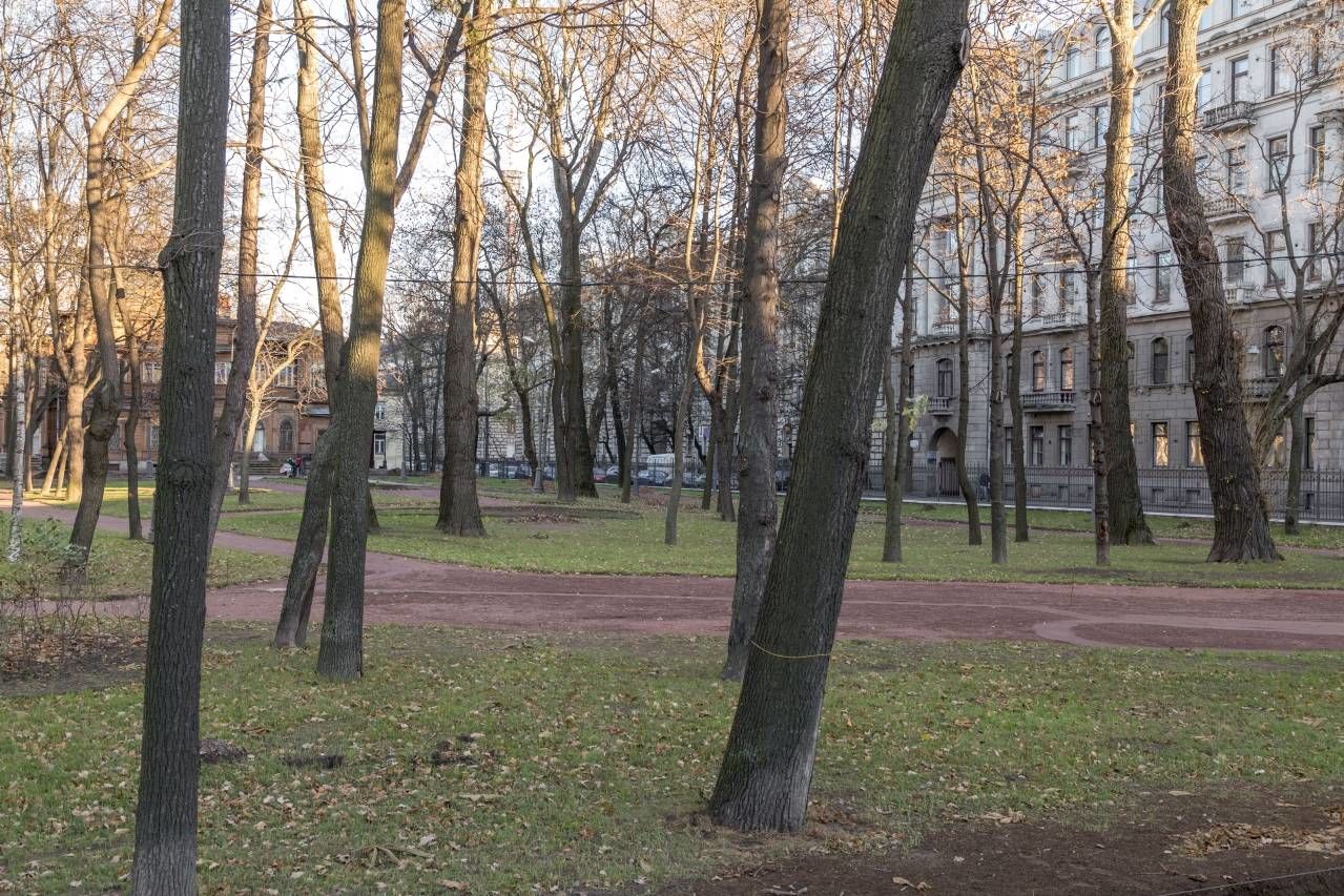 Вид на дом со стороны сада Продажа квартиры 65м² 'Академика Павлова, 16Б' Академика Павлова ул., 16Б Вид на дом со стороны сада Продажа квартиры 65м² 'Академика Павлова, 16Б' Академика Павлова ул., 16Б