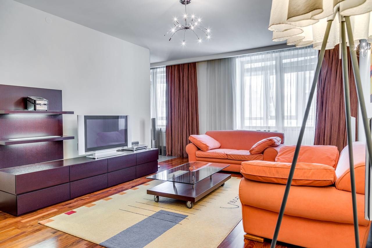 Гостинная Продажа квартиры 92м² 'Морской Каскад' Кораблестроителей ул., 30 Гостинная Продажа квартиры 92м² 'Морской Каскад' Кораблестроителей ул., 30