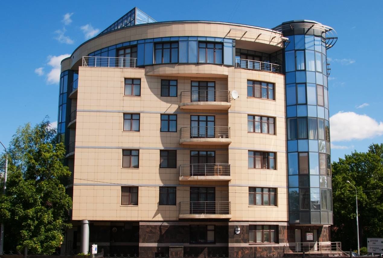 Вид на дом Продажа квартиры 152м² 'Krestovsky Palace' Эсперова ул. , 1 Вид на дом Продажа квартиры 152м² 'Krestovsky Palace' Эсперова ул. , 1