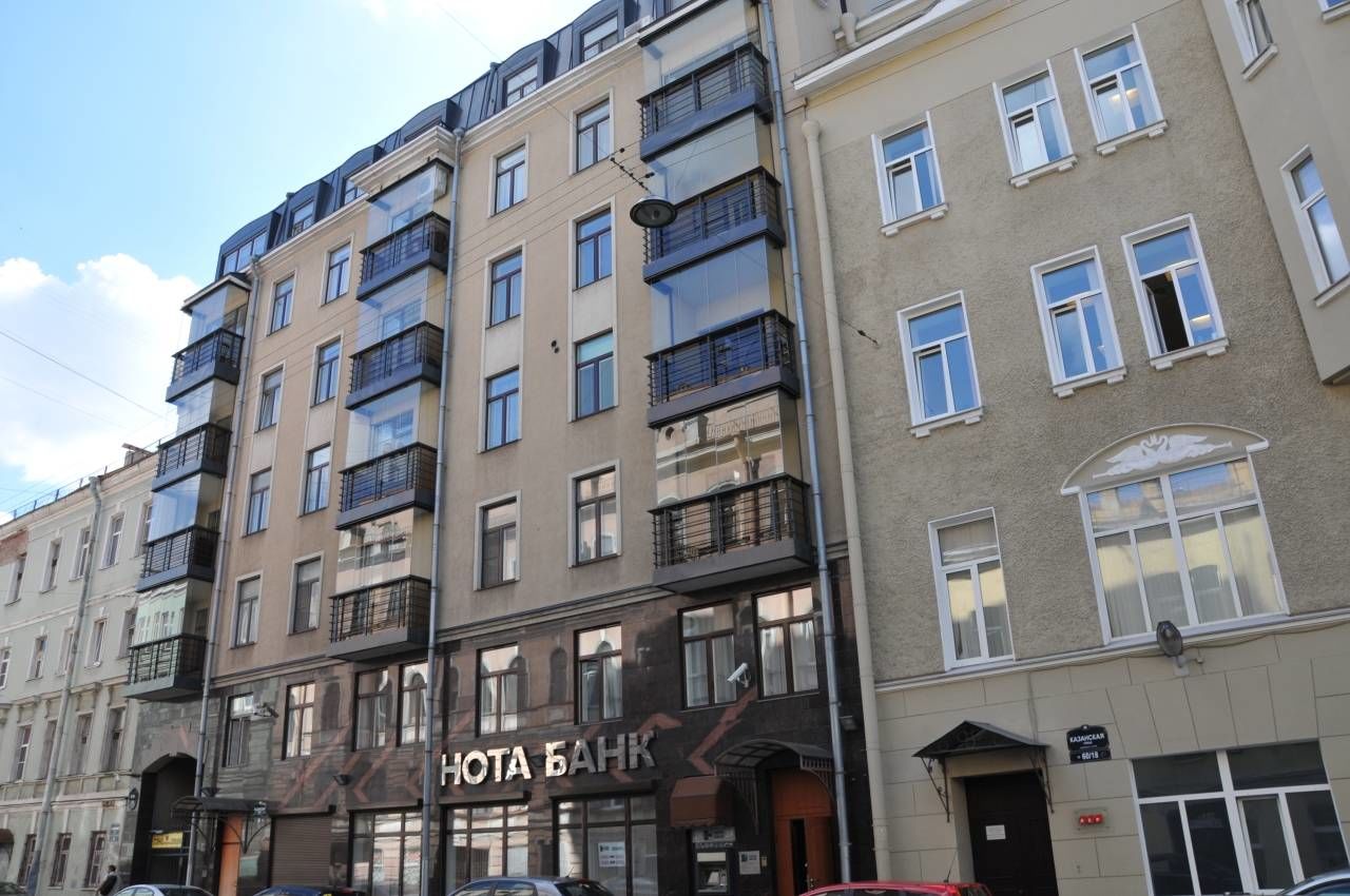 Вид на дом Продажа квартиры 128м² 'Дом на Казанской' Казанская ул., 58 Вид на дом Продажа квартиры 128м² 'Дом на Казанской' Казанская ул., 58
