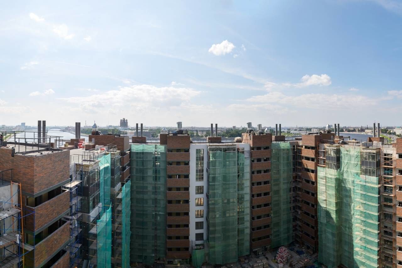 Панорама Невы из ваших окон гостиной Продажа квартиры 151м² 'Четыре горизонта' Пискаревский пр., 1