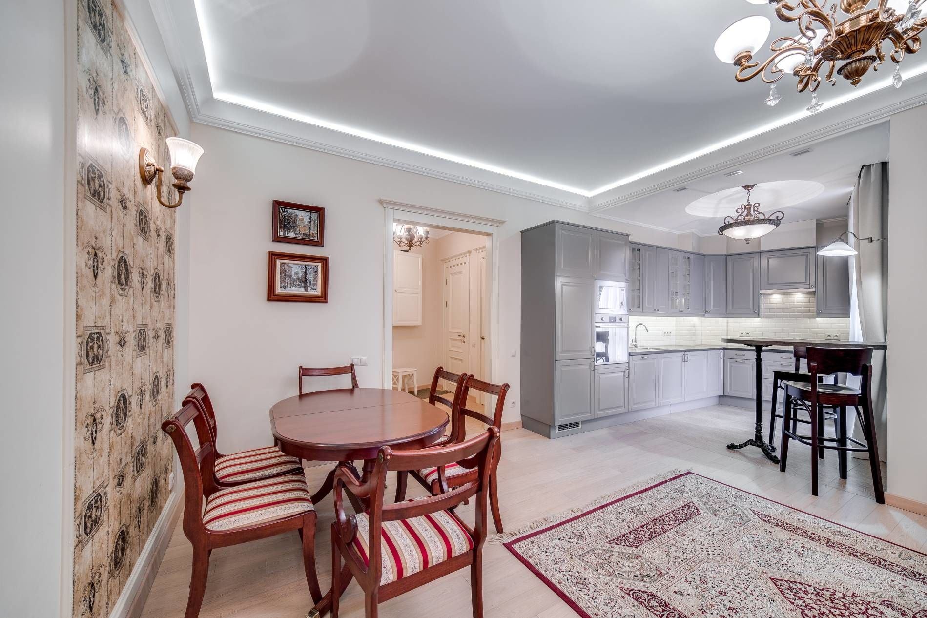 Кухня объединена с гостиной Продажа квартиры 92м² 'Кристаллы Крестовского' Морской пр., 15 Кухня объединена с гостиной Продажа квартиры 92м² 'Кристаллы Крестовского' Морской пр., 15