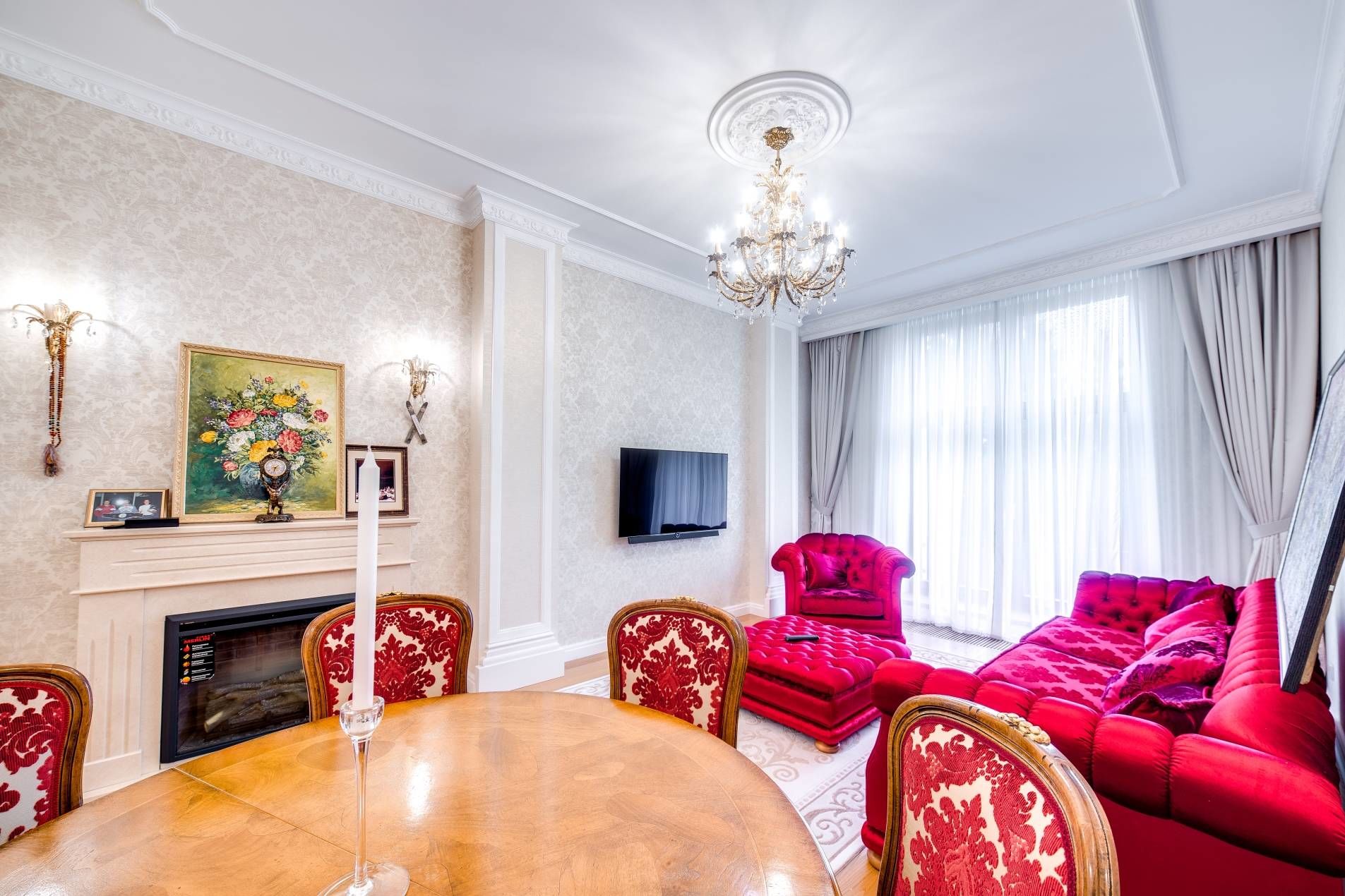 Гостиная с камином Продажа квартиры 80м² 'Венеция' Депутатская ул., 26 Гостиная с камином Продажа квартиры 80м² 'Венеция' Депутатская ул., 26