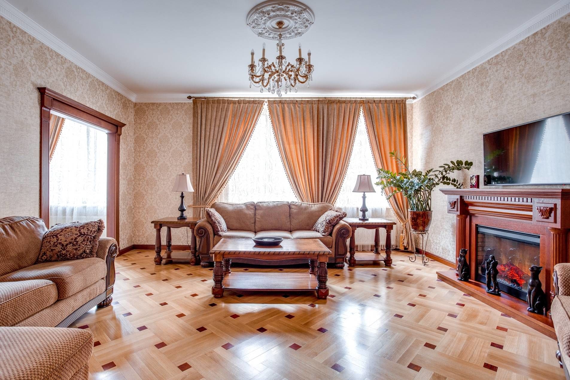 Просторная гостиная Продажа квартиры 123м² 'Парадный Квартал' Парадная ул., 3 к. 2