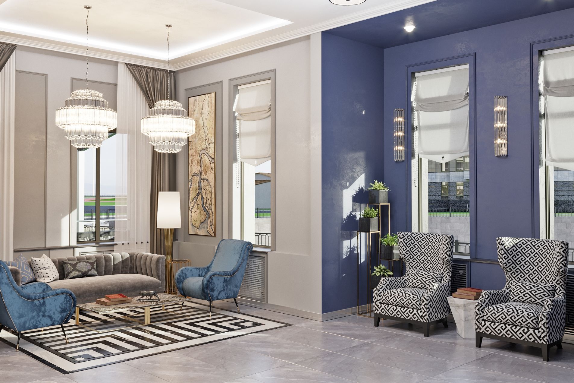 Роскошный холл Продажа квартиры 96м² 'Royal Park' Петровский пр., 2 Роскошный холл Продажа квартиры 96м² 'Royal Park' Петровский пр., 2