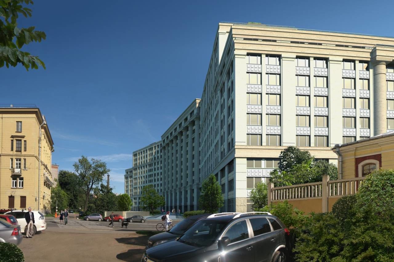 Вид на комплекс Продажа квартиры 40м² 'Александрия' Новгородская ул., 23 Вид на комплекс Продажа квартиры 40м² 'Александрия' Новгородская ул., 23