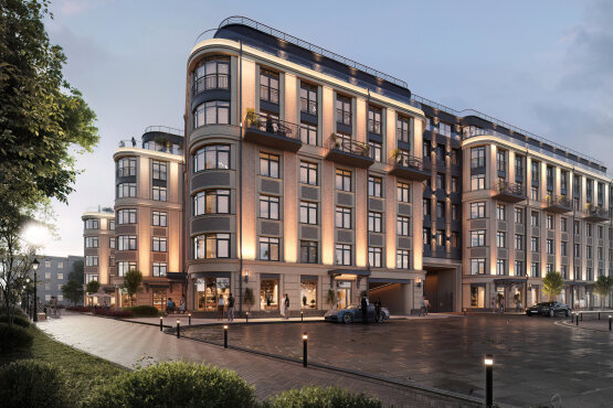 Фасад Продажа квартиры 74м² 'Фонтанка 130' Фонтанки реки наб., 130