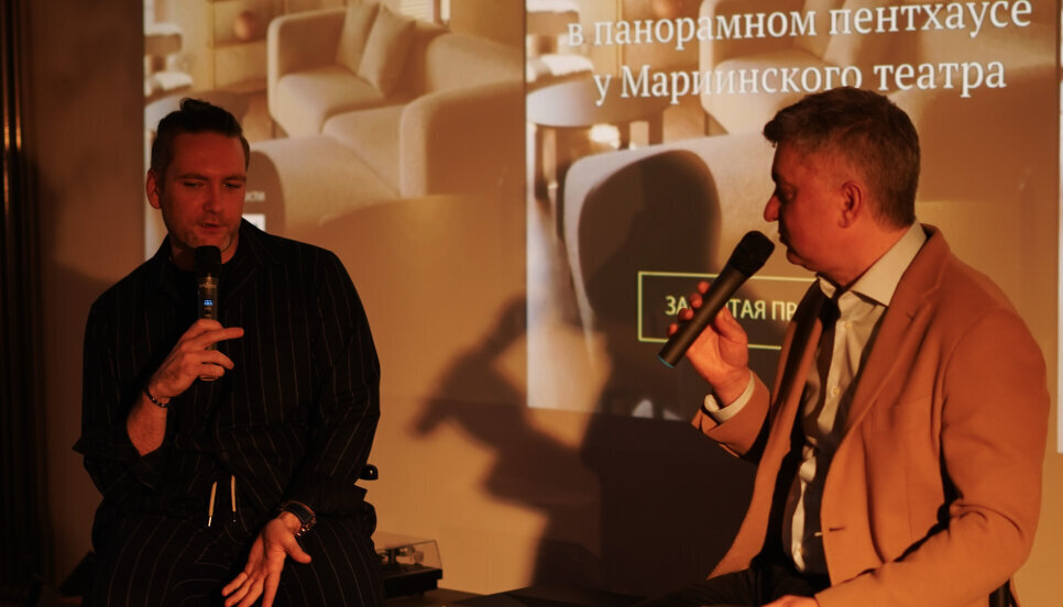 Андрей Кочетков и Леонид Рысев Весенний коктейль в панорамном пентхаусе у Мариинского театра. Новости компании