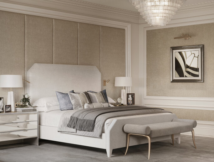 Дизайн-проект мастер-спальни для клубного дома 'Приоритет' Деньги говорят, богатство шепчет. Архитекторы творят