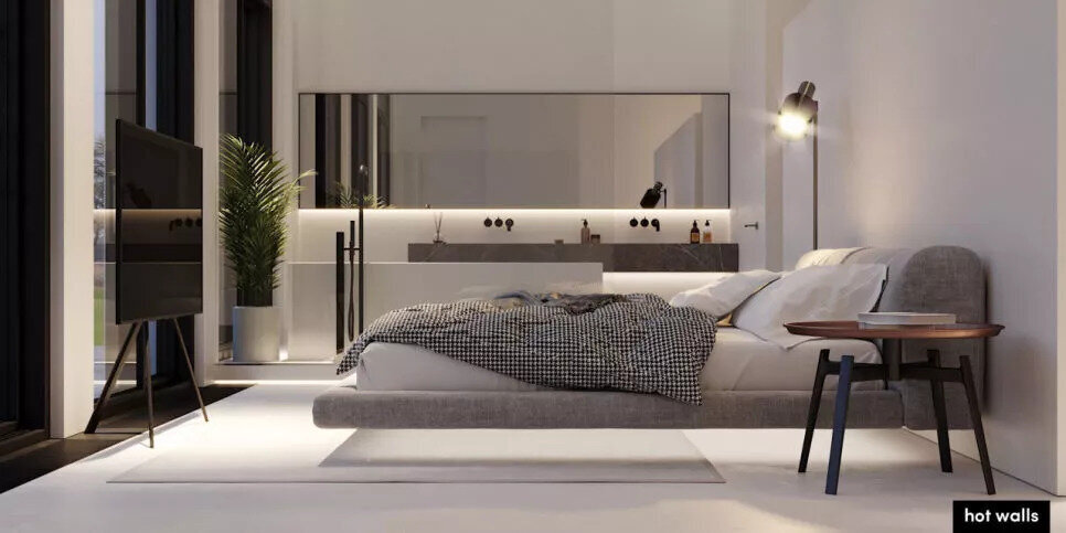Спальня от студии Hot Walls. Архитекторы творят Спальня от студии Hot Walls. Архитекторы творят