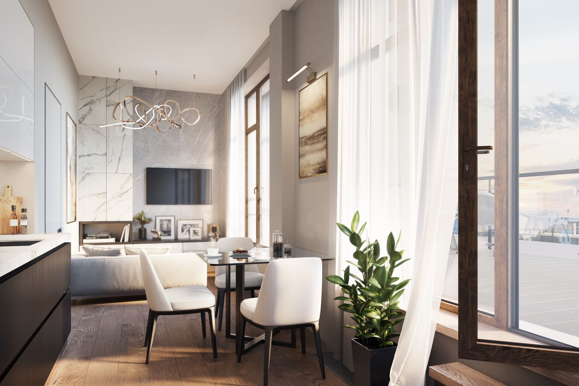 Пример интерьерного решения 'NEVA RESIDENCE' Ремесленная ул., 17