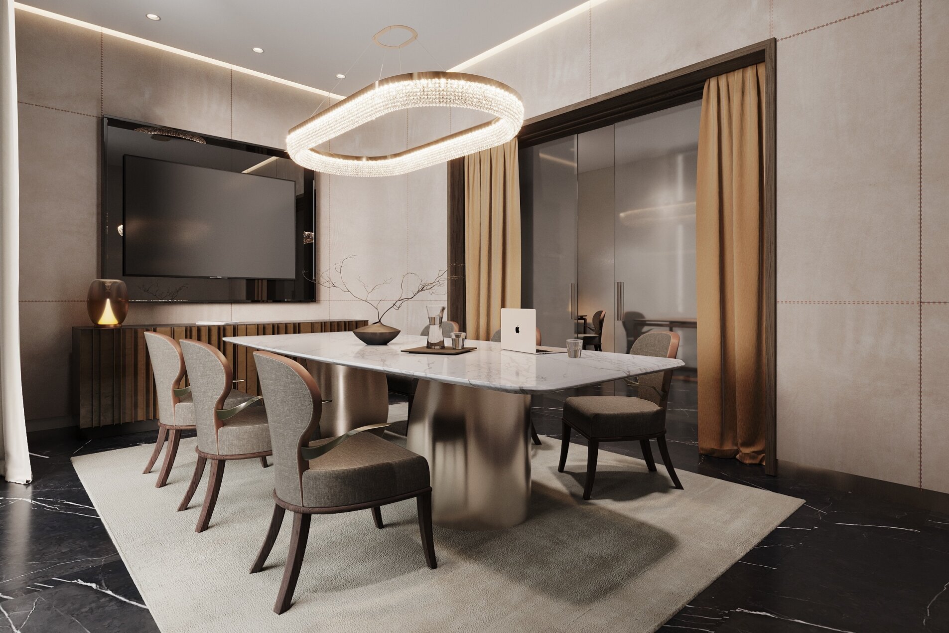 Функциональная зона с кабинетом и переговорными '17/33 Residence' Ремесленная ул., 17