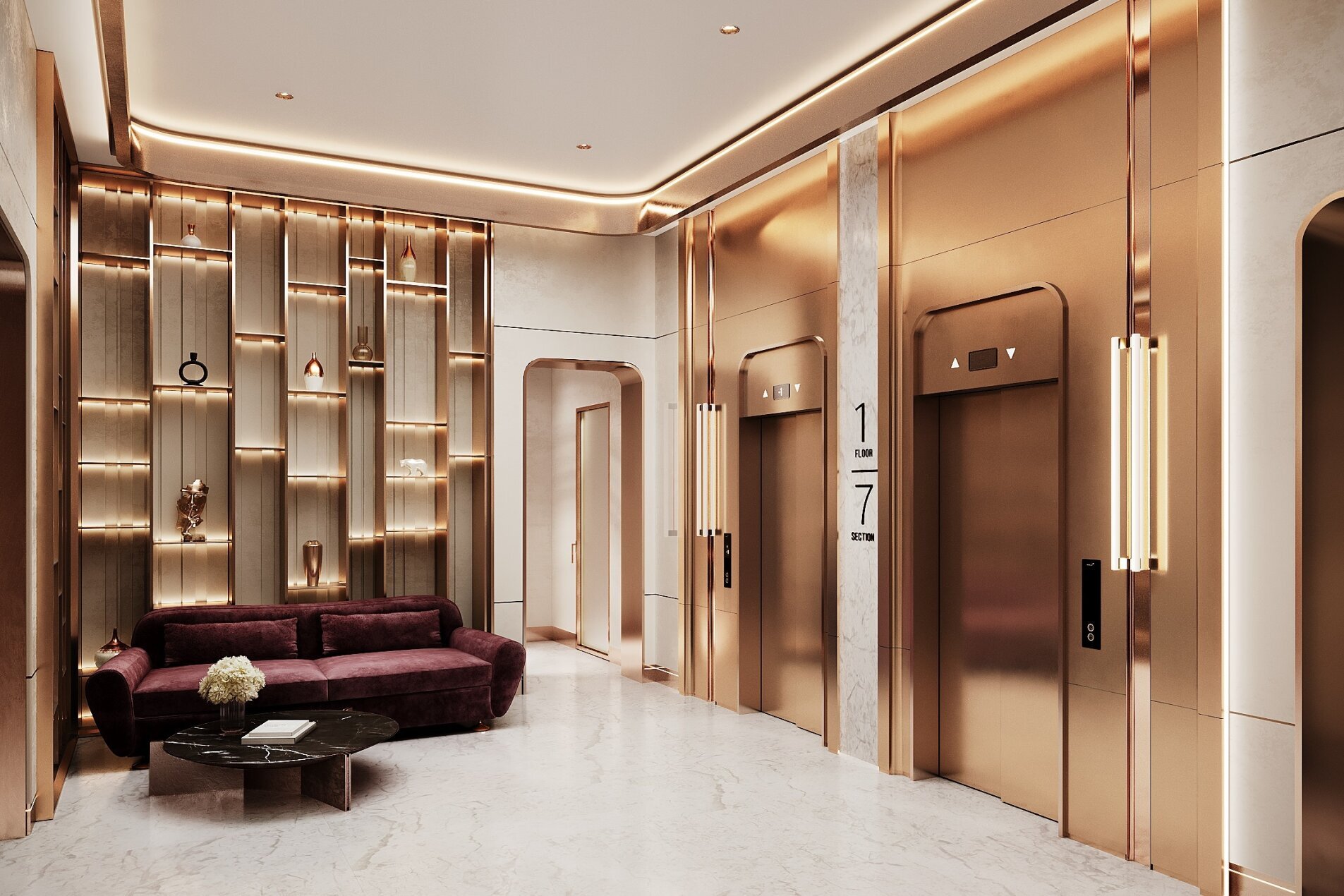 Лифтовой холл '17/33 Residence' Ремесленная ул., 17