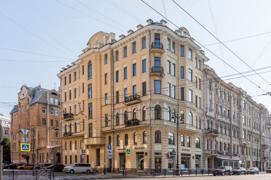 Архитектура дома в стиле Модерн 'Доходный дом Берковского' Суворовский пр., 49, Заячий пер., 1 Архитектура дома в стиле Модерн 'Доходный дом Берковского' Суворовский пр., 49, Заячий пер., 1