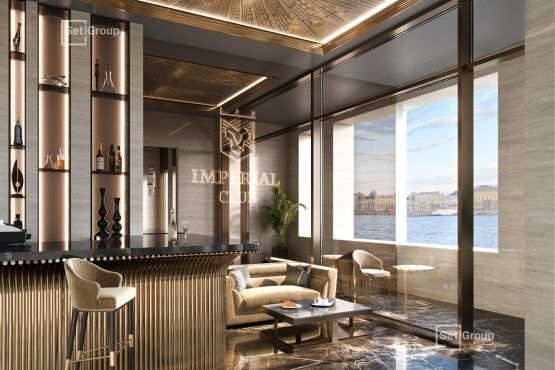 Наслаждайтесь видами из лобби 'Imperial Club' Лейтенанта Шмидта наб. Наслаждайтесь видами из лобби 'Imperial Club' Лейтенанта Шмидта наб.